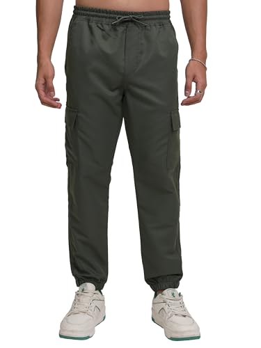Image of Highlander Men's Cargo Jogger Trousers| Utility Pockets | Trouser for Men | Men Trousers