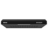 CIARRA CBCB6903 60cm Visor Cooker Hood Undercabinet Hoods Wall Mounted Kitchen Extractor Fan 600mm Top Vented Range Hood Black