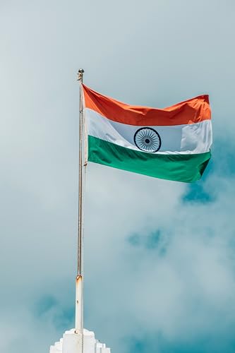Image of The Flag Company Indian National Flag 3ft x 4.5ft (36 x 54 Inches) | Premium Polyester Fabric | Indoor & Outdoor Use | Fade Resistant Tiranga Flag for Home, Office, School, Events & Celebrations