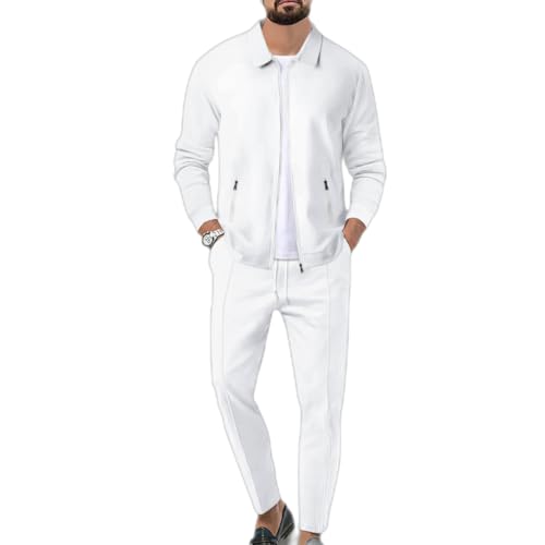 Veriliss Herren 2-Teilige Waffel Soft Hoodies Sweatsuit Sets Male...