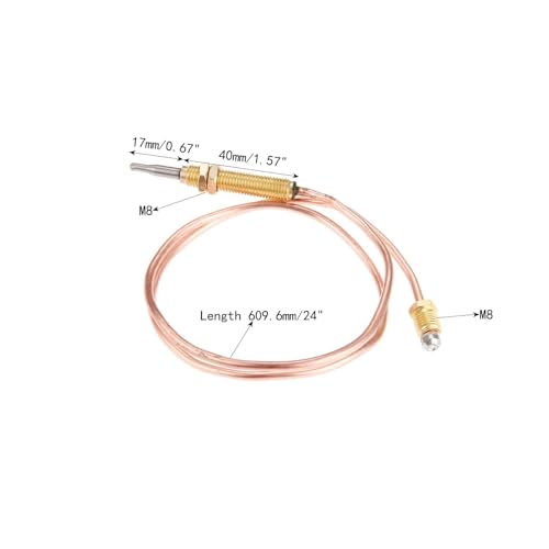 Termopar de gas M8 con dos tuercas regulables para un control de llama seguro 3