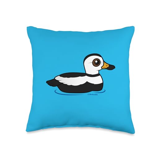 Cute Cartoon Labrador Duck Birdorable Extinct Bird Species Throw Pillow