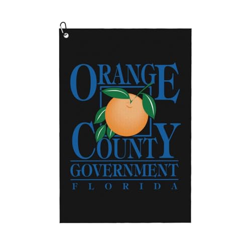 MCSVCH Orange County Golf Towel 24"x16" with Carabiner