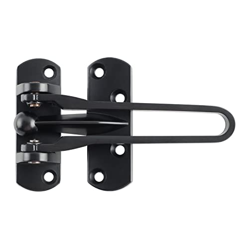 Boucle serrure chaîne robuste en acier noir pour blocage de porte maison