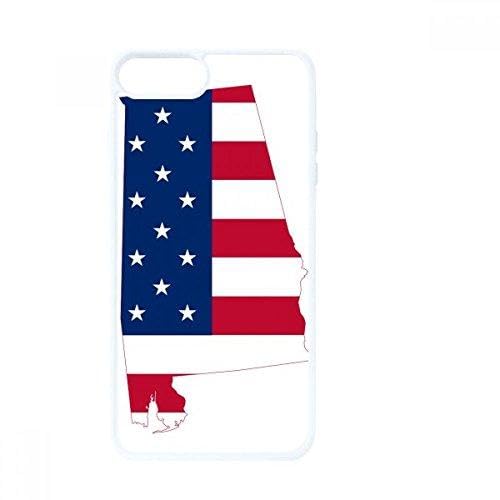 Coque iPhone 8 antichoc motif carte des États-Unis blanche
