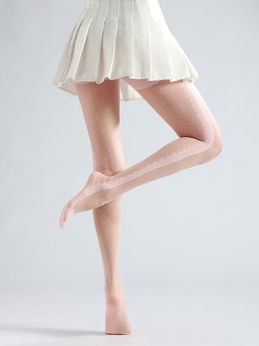 Image of Sahabowi Women Tights, Sheer High Waist Pantyhose, Vintage Control Top Stockings, Siwa7
