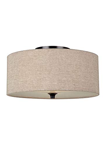 Sea Gull Lighting 75952-710 Stirling Flush Mount Ceiling Fixture, Two - Light, Bronze
