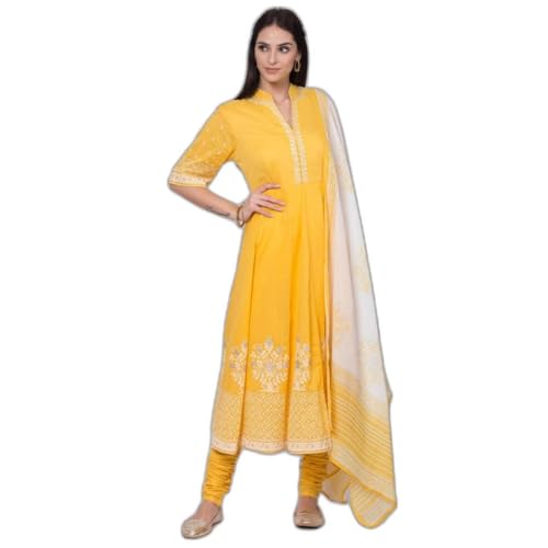 Image of BIBA Women Biba Women Cotton Printed Suit Set