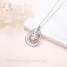 Ladytree Long Chain Necklace for Women Teardrop 925 Sterling Silver Pendant Trendy Fashion Jewelry