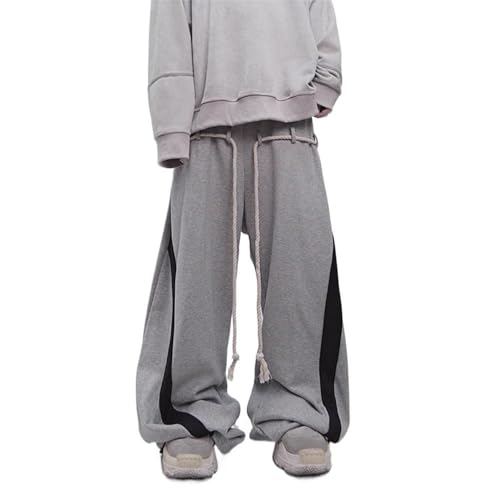 Men's Pants Spring Fall Hip-Hop High-Street Wide-Leg Sport Pants American Loose Casual Straight-Leg Trouser