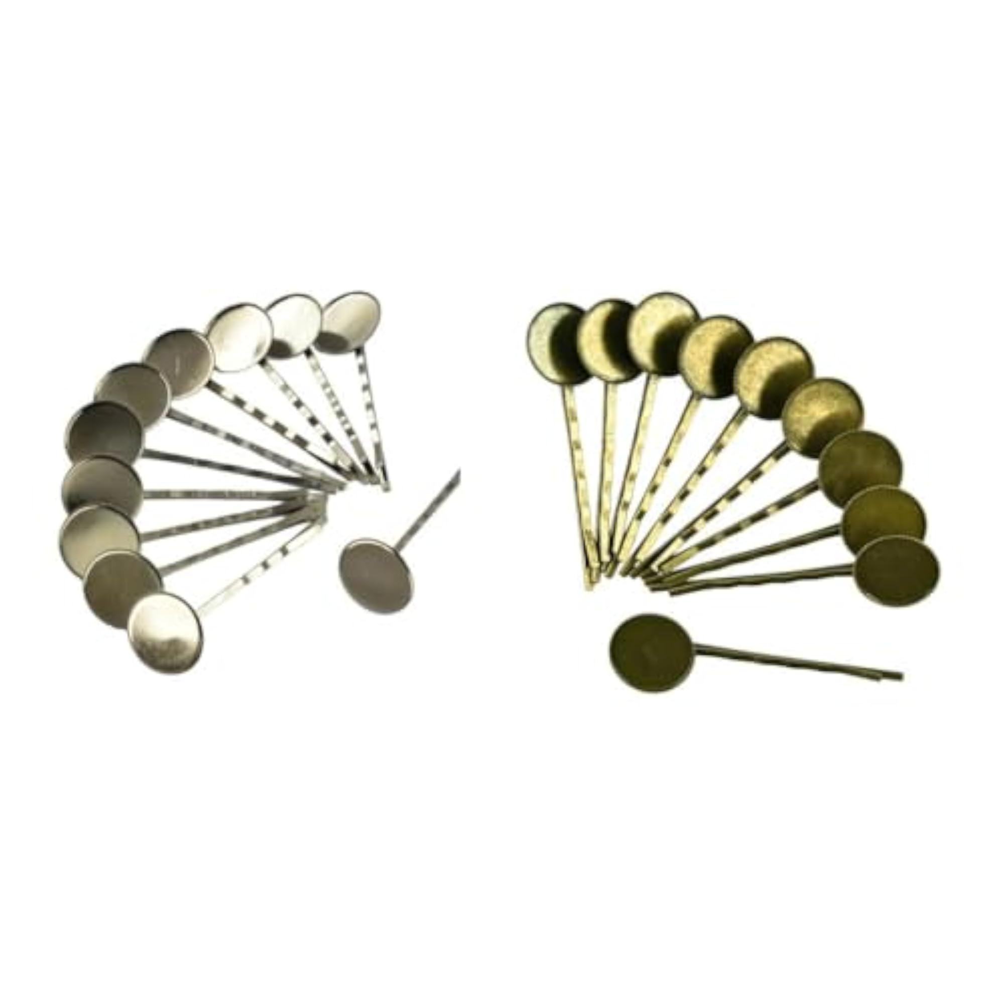 20 Pieces Hair Slide with Bezel Setting Tray