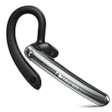 Nakamichi 片耳ヘッドセット Bluetooth5.3 耳掛け式イヤホン ENCノイズリダクション 左右耳兼用 ハンズフリー通話 ワイヤレスイヤホン ミュート機能 調節可能なイヤーフック マルチポイント N2