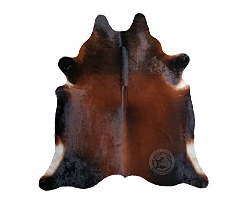 Sunshine Cowhides Alfombra DE Piel DE Vaca Mahogany Marrón Rojiza190 x 160 cm Pieles del Sol