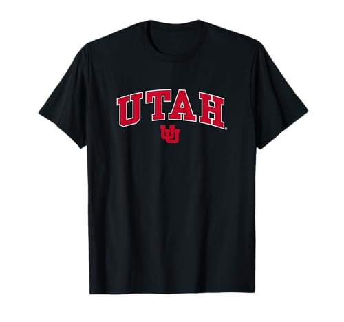 Utah Utes Arch Over Black Officially Licensed T-Shirt Small