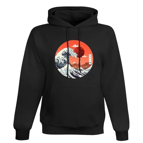 An Interesting Graphic Design Men's Art Street Style Hoodie Black