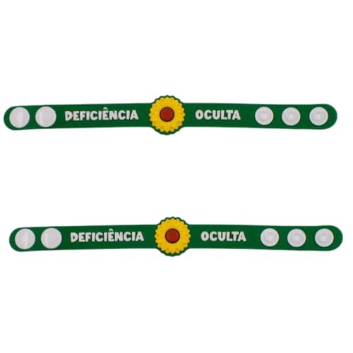 Kit Pulseira De Identificação Deficiência Oculta Girassol