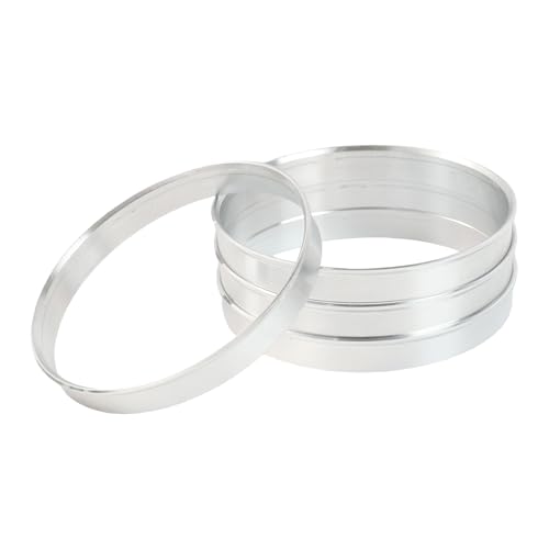 XUKEY 4 Piezas Anillos Centradores de Aluminio de Ø66,6 a Ø57,1 mm, Anillos Centradores de Llanta de Aluminio, Anillos Centradores de Cubo de Rueda de Coche, Anillo Centrador de Llanta Universal