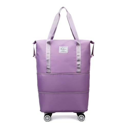2025 New Large Capacity Travel Bag - Universal Wheel Removable,Travel Bag with Wheels,Foldable Dry Wet Separated Tote Bags with 360 Degrees Silent Universal Wheels,Weekender Overnight Bags