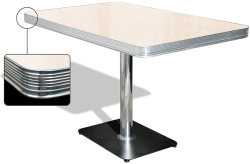 Bel Air Table de salle à manger, table de dîner, table de bureau, table cantine, table de bistrot (blanc antique)