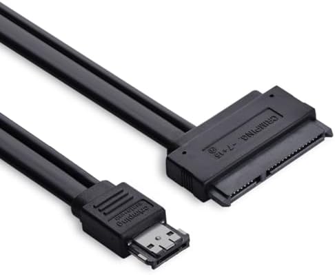 chenyang Power eSATA Cable,Power eSATA to SATA 22Pin Data Transfer Extension Cable Support 5V/12V Power for 2.5"/3.5" Hard Disk Drive 50cm