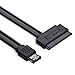 Price comparison product image CY Dual Power 12V and 5V eSATAp Power ESATA USB 2.0 Combo to 22Pin SATA Cable for 2.5" 3.5" Hard Disk Drive 50cm