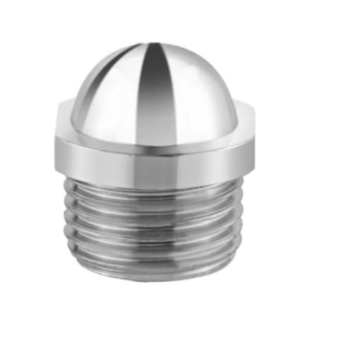 Image of KINIK CP Brass Plug 1 /2 Inch Male Thread Chrome Plated Pipe End Cap Round Head Heavy Duty Leak Proof Rust Resistant Brass Plug for Bathroom Kitchen Plumbing Water Line Closure Durable Use Strong Fit