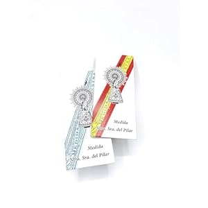 Dos pulseras originales de la Virgen del Pilar una con Colores de la Bandera de España y la otra color azul turquesa tal y como se ve en la foto del anuncio.