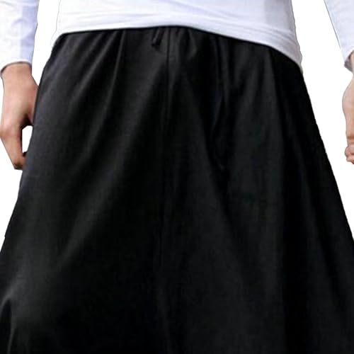 Mens Drop Crotch Drawstring Trousers Casual Loose fit Harem Pants Regular Elastic Waist Harem Pants2
