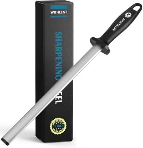 Diamond Sharpening Steel - 12 inch Knife Sharpener for Master Che...