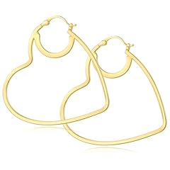 F-Heart hoop earrings