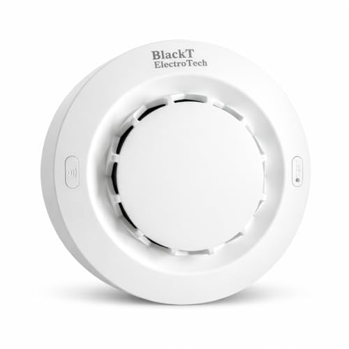Image of Blackt Electrotech BT35W WiFi Smart Photoelectric Smoke Detector - Ceiling Mounted Fire Alarm with 80dB Siren with Smart Life App Alerts
