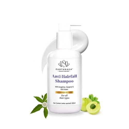 Anti Hair Fall Shampoo for Women & Men | 300ml | Shampoo for Frizzy & Dry Hair, Best for Hair Growth & Hair Fall Control, Reduces Breakage & Greying With Hairgenyl, Anageline, Keratin & Amla