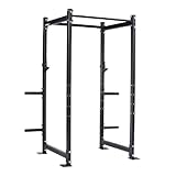 Titan Fitness T-3 Series Black Short Power Rack, 36in Depth, Weight Plate Holders, 1,100 LB Capacity Cage for Weightlifting and Strength Training