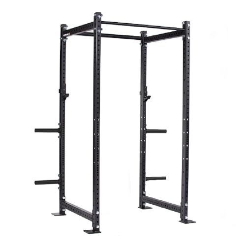 Titan Fitness T-3 Series Black Short Power Rack, 36in Depth, Weight Plate Holders, 1,100 LB Capacity Cage for Weightlifting and Strength Training