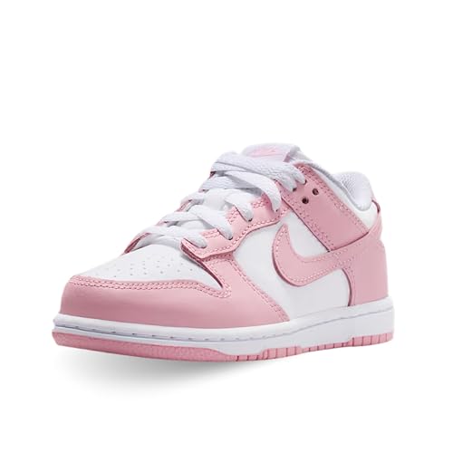 toddler nike dunk low (white/pink)