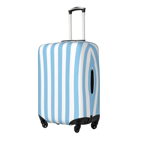 Blue Stripe Elastic Travel Luggage Cover, Washable Spandex Suitcase Protector, Anti-Scratch Fits 18-32 Inch2