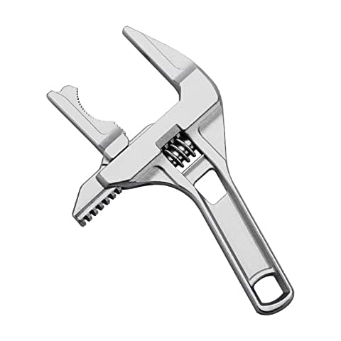 Large Opening Adjustable Wrench Bathroom Spanner Wrenches Wide Jaw Adjustable Spanner Aluminum Alloy Wrench for Tightening or Loosening Nuts and Bolts Cover