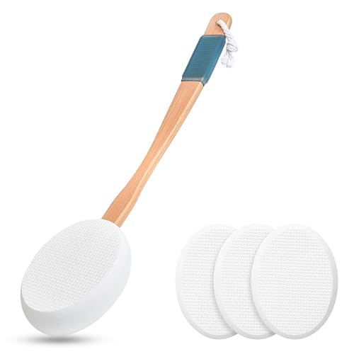 HASHI Self Tanner Applicator – Includes 4 Reusable Pads, Long Handle for Easy Back Application, Perfect for Smooth and Even Self-Tanning, Ideal for All Skin Tones