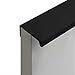 LC LICTOP Edge Pull Handles for Cabinets, 5.9 Inch Aluminum Alloy Finger Tab Pulls, Concealed Drawer Handles for Kitchen, Dresser, Wardrobe, 5 Inch Hole Spacing, 6Pcs Black Edge Pulls