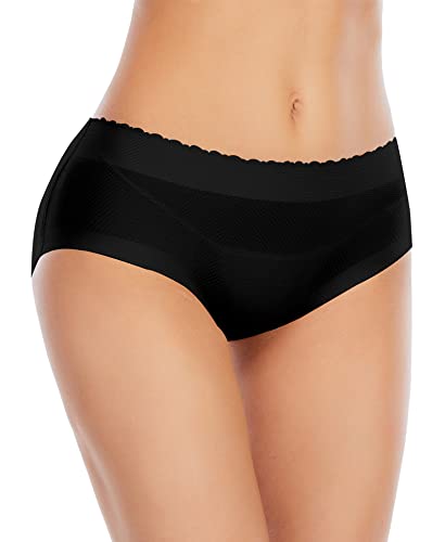 Derca Butt Lifter Panties Padded Underwear For Women Seamless Booty Pads Hip Enhancer Panty (#A1 Black (Briefs),Medium) #TOP1
