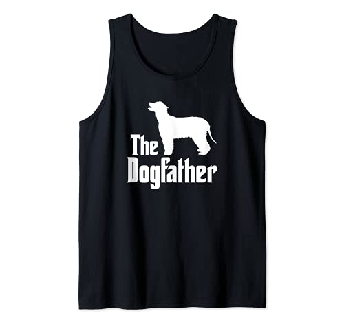 The Dogfather - funny dog gift, funny Irish Water Spaniel Tank Top, Black