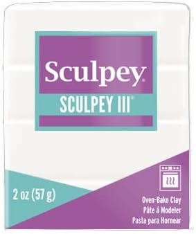 M01024 MOREZMORE Sculpey III - Arcilla polimérica para horno 001 blanca de 2 onzas