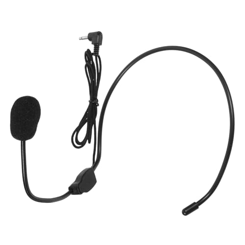 GALPADA 4 Piezas Auriculares con Micrófono Cableado Ligero y Ajustable para Amplificador Presentaciones Profesores Oradores y Músicos Micrófono de Diadema Flexible y Cómodo con Conector