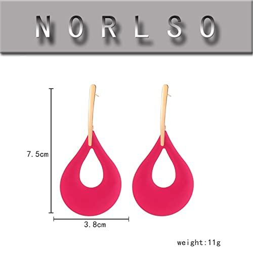 Long Petal Drop Earrings Hollow Water Drop Earrings Minimalist Oval Flower Earring Birthday Anniversary Jewelry Gift For Women Girls (Pink) #TOP3