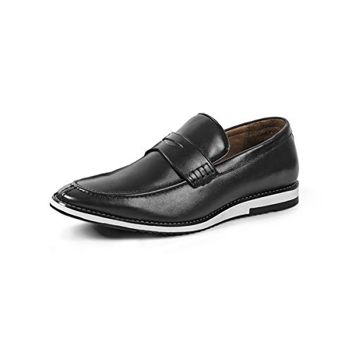 Sapato Casual Masculino Loafer Couro Legítimo Italy Reverso - 1104 - Preto Cor:Preto;Tamanho:41