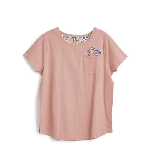 Vera Bradley Women's Cotton Short Sleeve Crewneck Pajama T-Shirt (Extended Size Range) Top, Enchanted Mandala, S