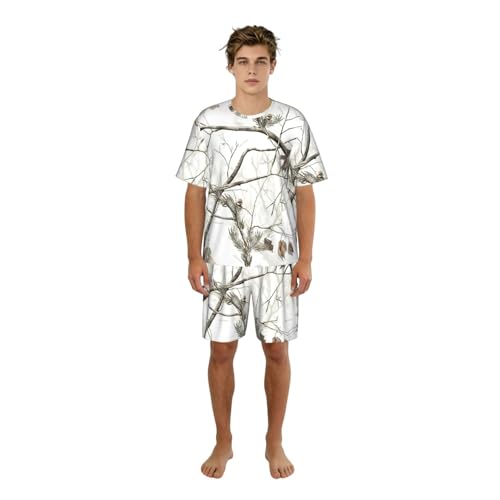 Pyjama court hommes contre la chaleur nocturne ensemble léger d'été