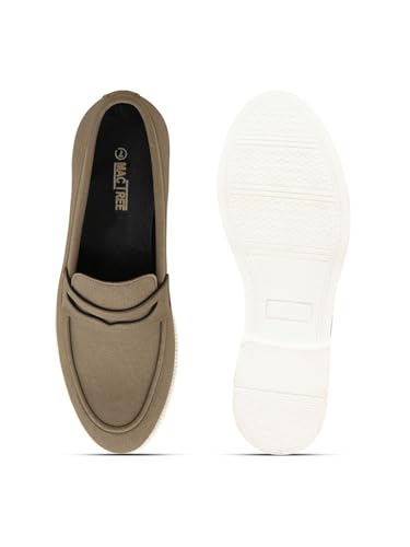 Image of MACTREE Suede Leather Stylish Loafers Shoes for Men