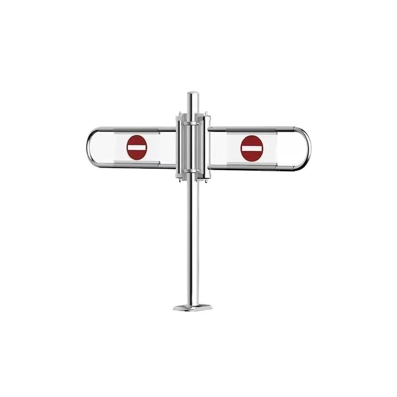 Puerta abatible con cierre automático, puerta de entrada de Metal, puerta abatible Manual duradera for acceso unidireccional seguro al finalizar la compra puerta oscilante(80 * 100cm)