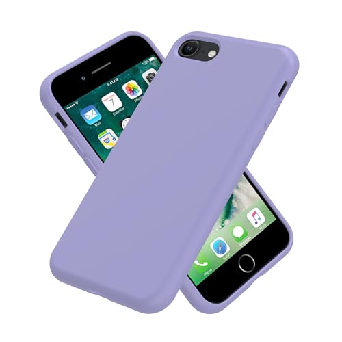 Image of iPhone SE /8 /7 Case Silicone,Soft Microfiber Lining(Light Purple)